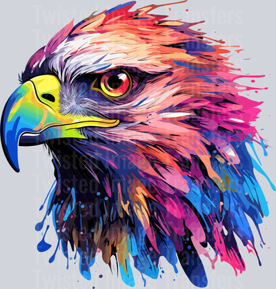 Color Drip Eagle Head