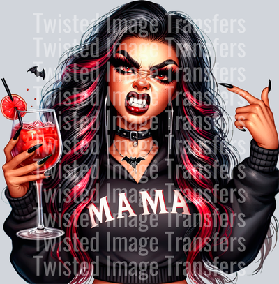 Mama With Vampire Teeth