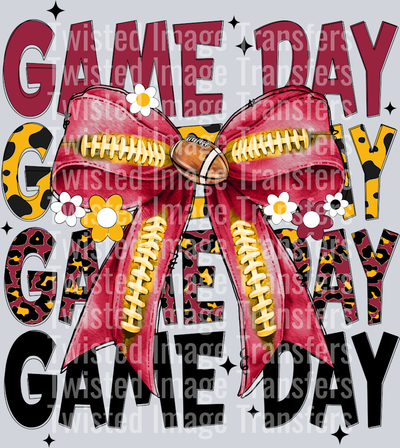 Stacked Game Day Football Bow