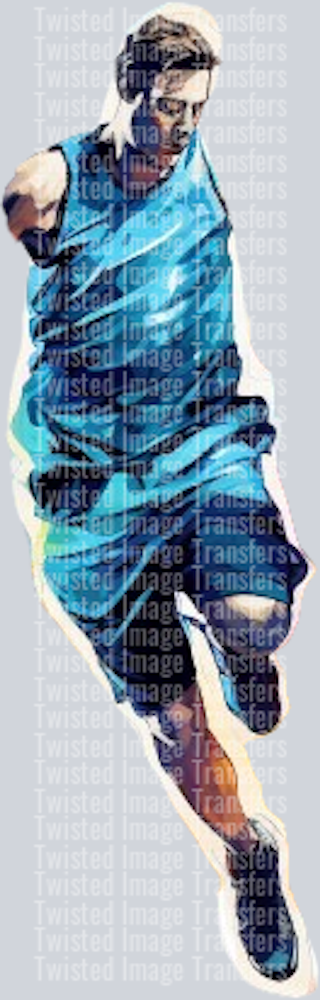 Man in Blue Running