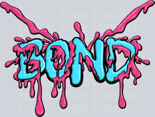 Blue & Pink Bond Color Drip