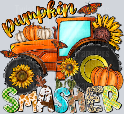 Pumpkin Smasher Tractor & Butterfly