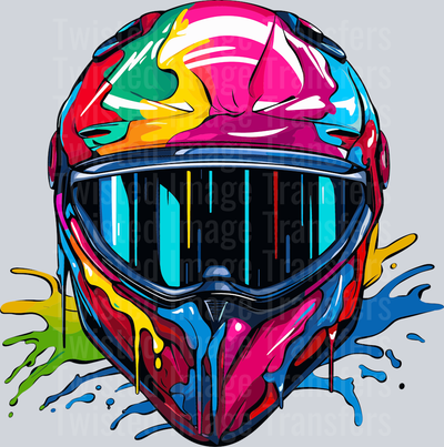 Helmet & Face Shield Color Drip