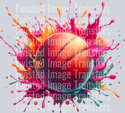 Bright Color Drip Basketball