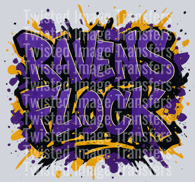 Ravens Flock Color Drip