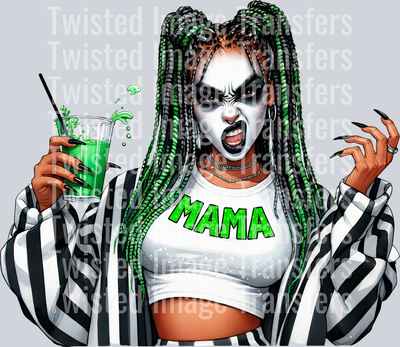 Halloween Mama in Stripes