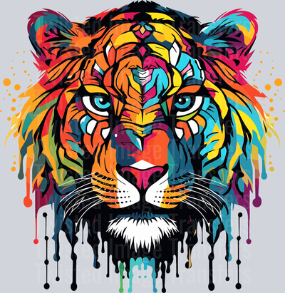 Colorful Tiger Color Drip