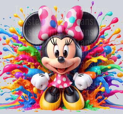 Minnie in Pink Color Drip