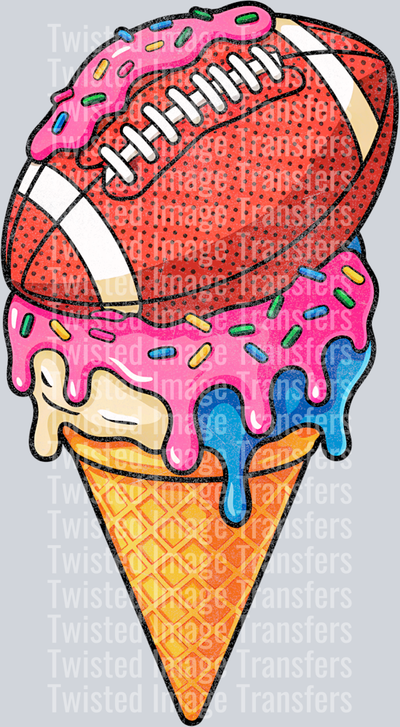 Ice Cream Sprinkle Football Drip