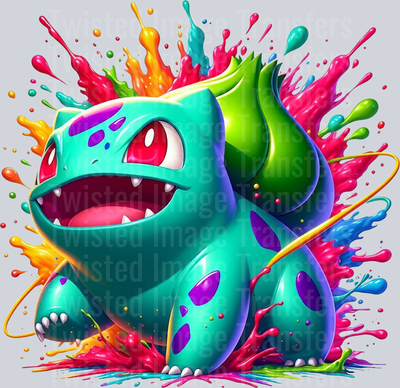 Color Drip Bulbasaur Colorful