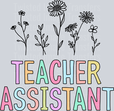 Teacher Assistant with Flowers