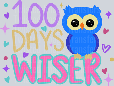 100 Days of School Owl Wiser