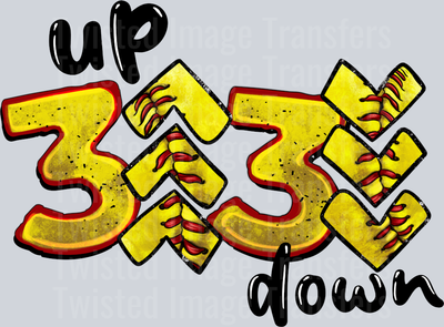 3 up 3 down Softball