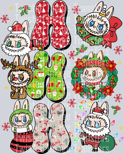 Stacked Christmas Ho Dolls