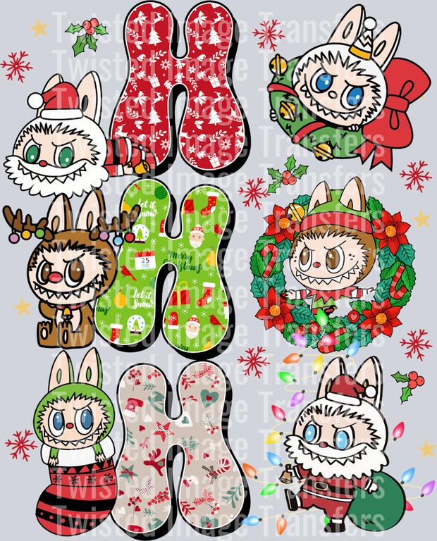 Stacked Christmas Ho Dolls