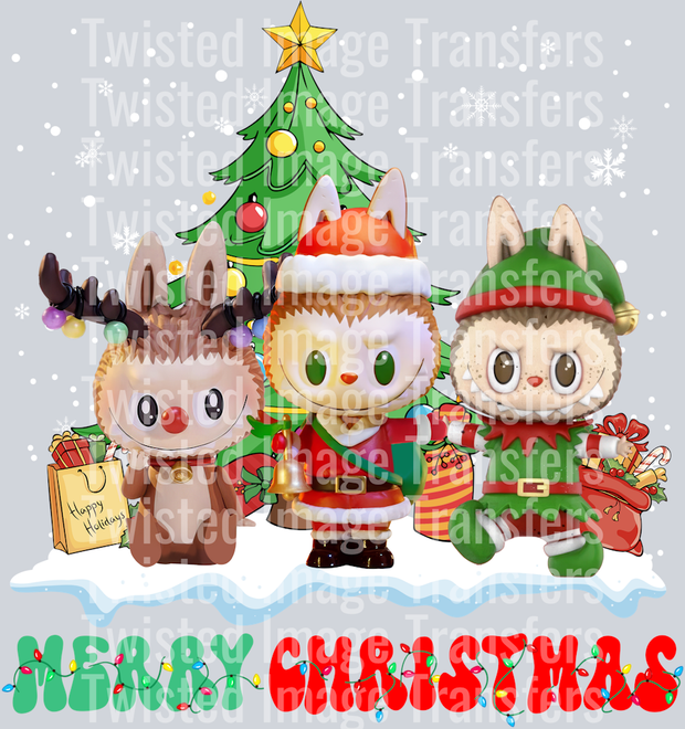 Merry Christmas Dolls & Tree