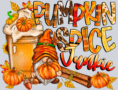 Pumpkin Spice Junkie Gnome