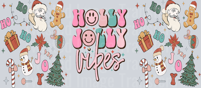 66-Jolly Christmas - christmas vibes-christmas retro-16oz glass wrap