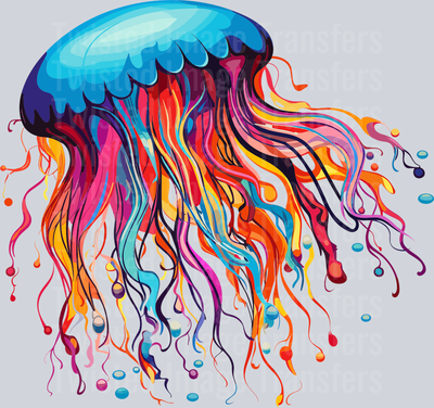 Blue Jellyfish Color Drip