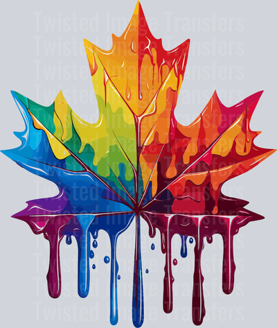 Fall Leaf Color Drip