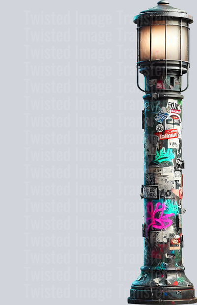 Color Drip Retro Style Street Lamp_