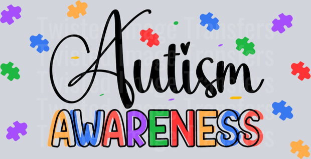 Autism Awareness 16oz UV DTF Libby Wrap