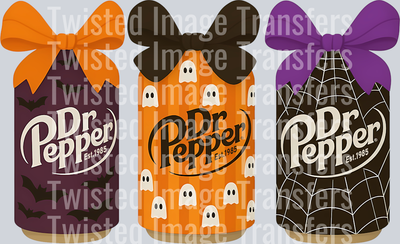 Halloween Colored Soda Cans