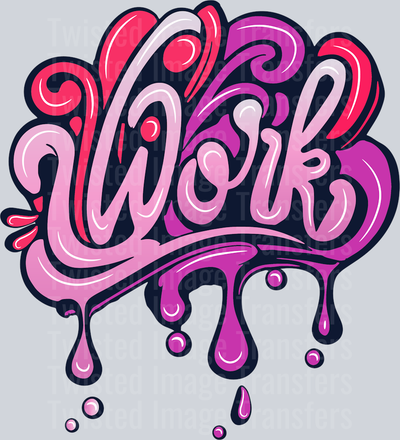 Work in Purple Color Drip