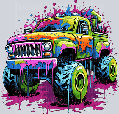 Green Truck Color Drip