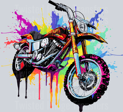 Color Drip Motorcycle