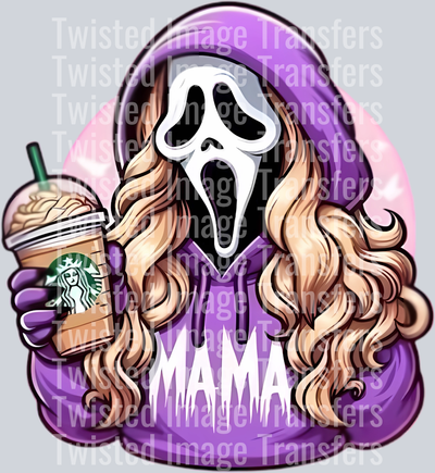 Halloween Mama in Purple Hoodie