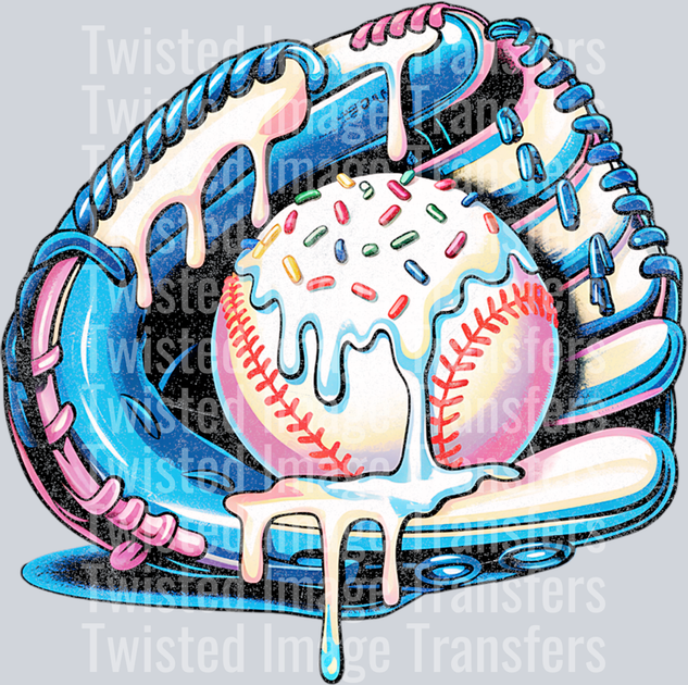 Baseball Color Drip & Sprinkles DTF (direct-to-film) Transfer – Twisted ...