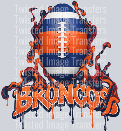 Color Drip Broncos Football