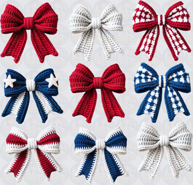 Crochet Bows 250th Celebration DTF (direct-to-film) Transfer – Twisted ...