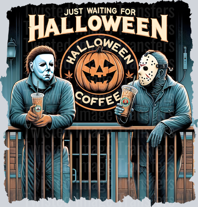 Two of Them Waiting for Halloween