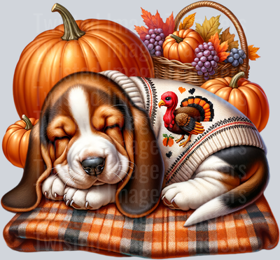 Sleeping Pup in Sweater