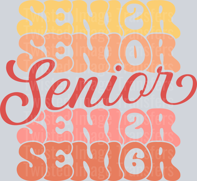Stacked Groovy Senior 2026 as the Os