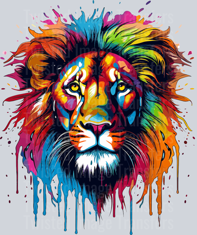 Colorful Lion Color Drip