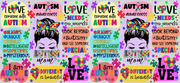 Autism Love 16oz UV DTF Libby Wrap