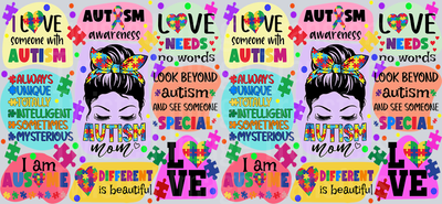 Autism Love 16oz UV DTF Libby Wrap