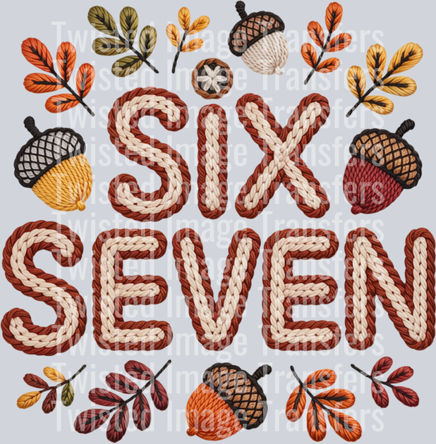 Six Seven Crochet Acorns DTF (direct-to-film) Transfer – Twisted Image ...