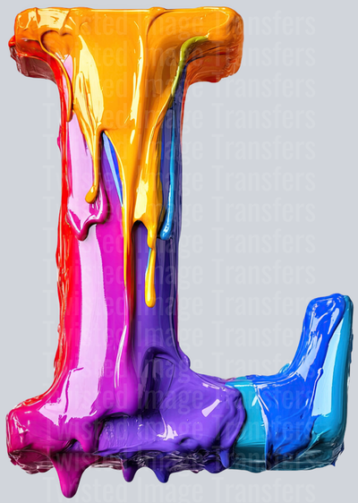 Letter L Color Drip
