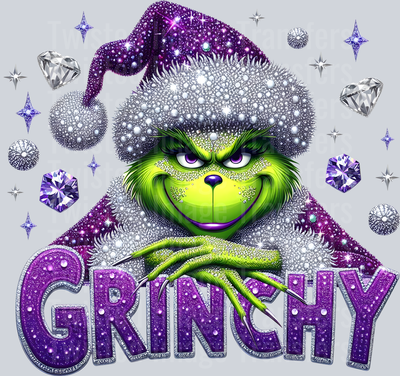 Sparkling Purple G Man With Diamonds