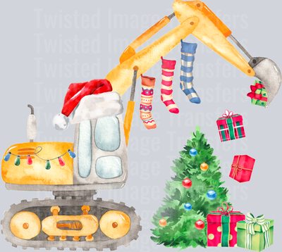 Tractor Stockings and Christmas Tree
