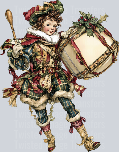 12 Days of Christmas Drummer Smiling in Boots