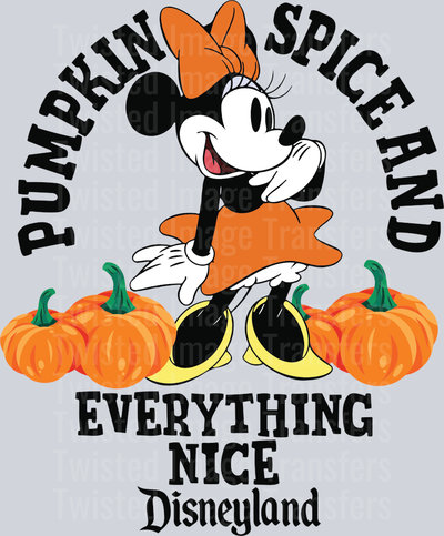 Fall Pumpkin Spice Cute Disneyland Retro Minnie