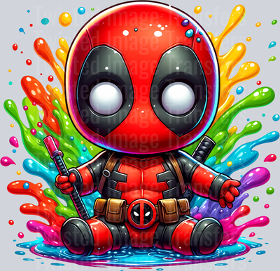 Baby Deadpool Color Drip