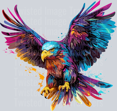 Colorful Eagle Color Drip