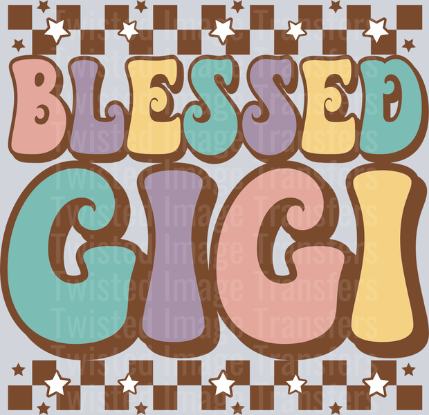 Retro Blessed Gigi DTF (direct-to-film) Transfer – Twisted Image Transfers
