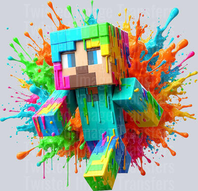 Orange Splatter Color Drip Minecraft